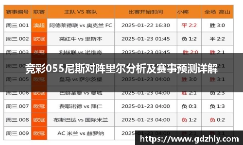 竞彩055尼斯对阵里尔分析及赛事预测详解
